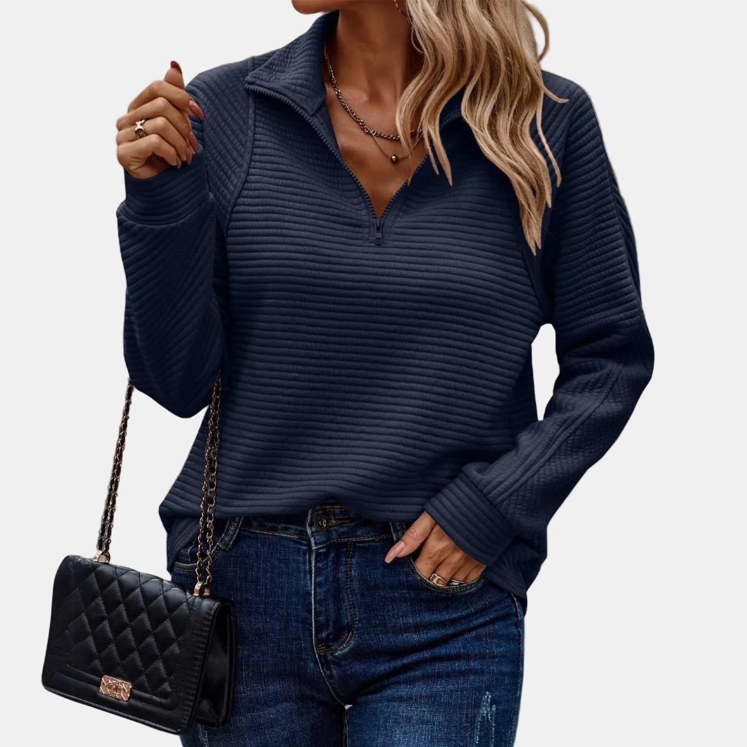 Iris | Half-Zip Detailed Pullover