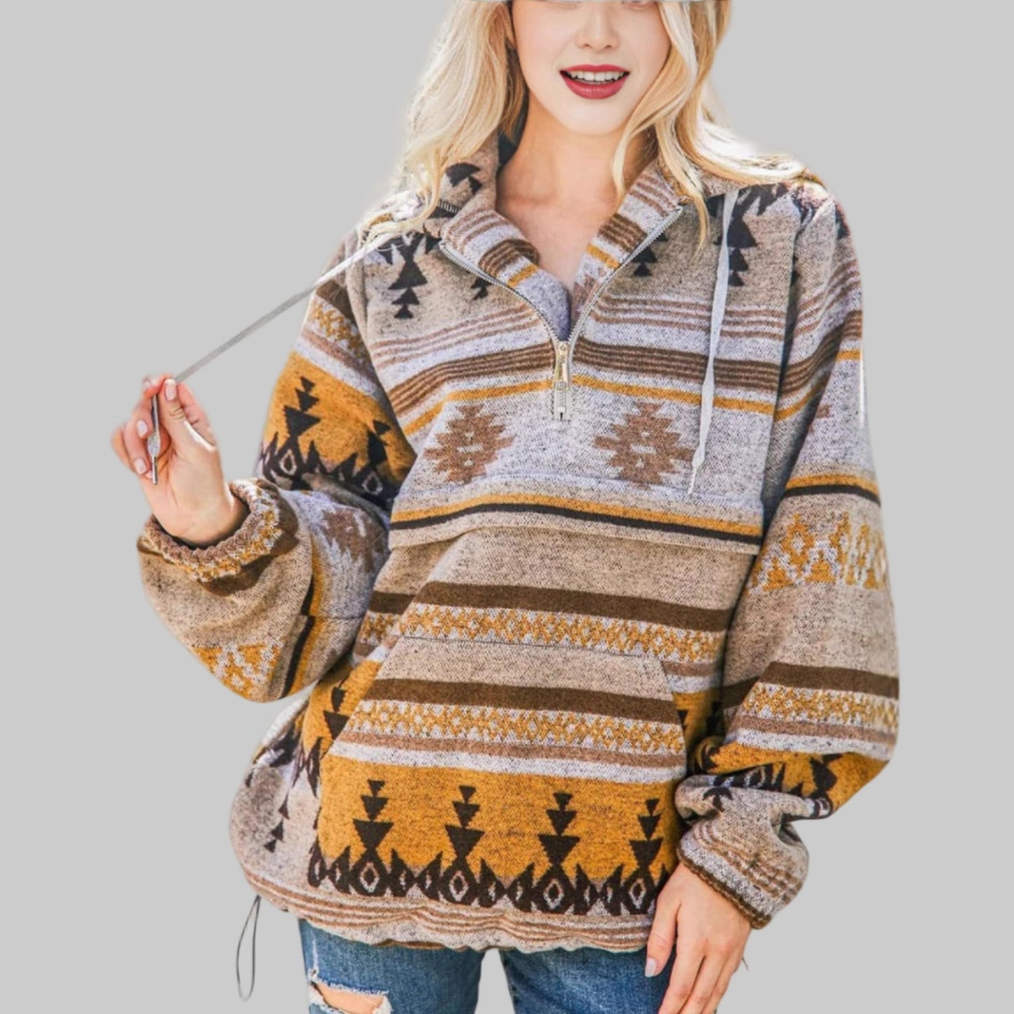 Sidse | Comfortable OverSized Zip-Up Hoodie with Long Sleeves