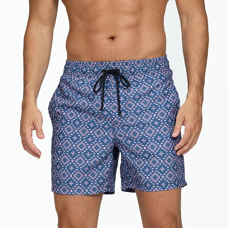 Coastal Lattice | Quick-Dry Swim Shorts
