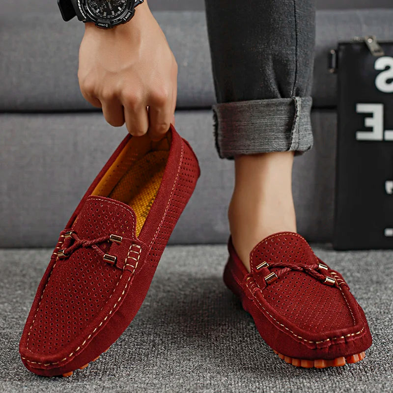 Jimmy | Breathable Perforated Leather Loafers