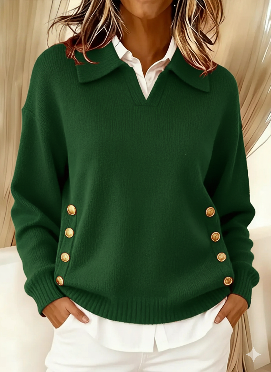Abigail | Button Detail Knit Sweater