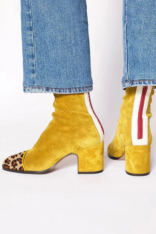 Carly | Mid-Heel Ankle Boot With Sporty Detail
