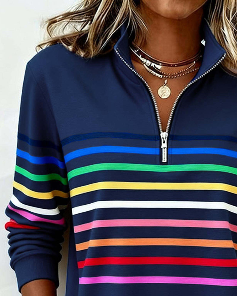 Nicole | Striped Casual Knit Sweater