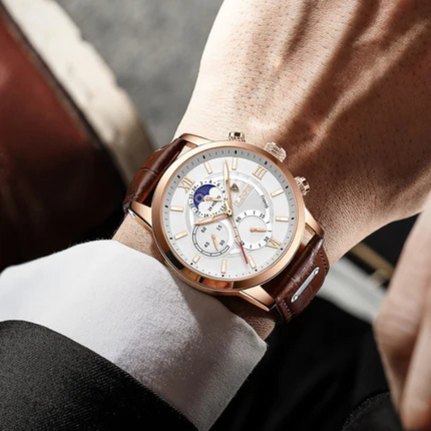 Moon Phase Sports Watch