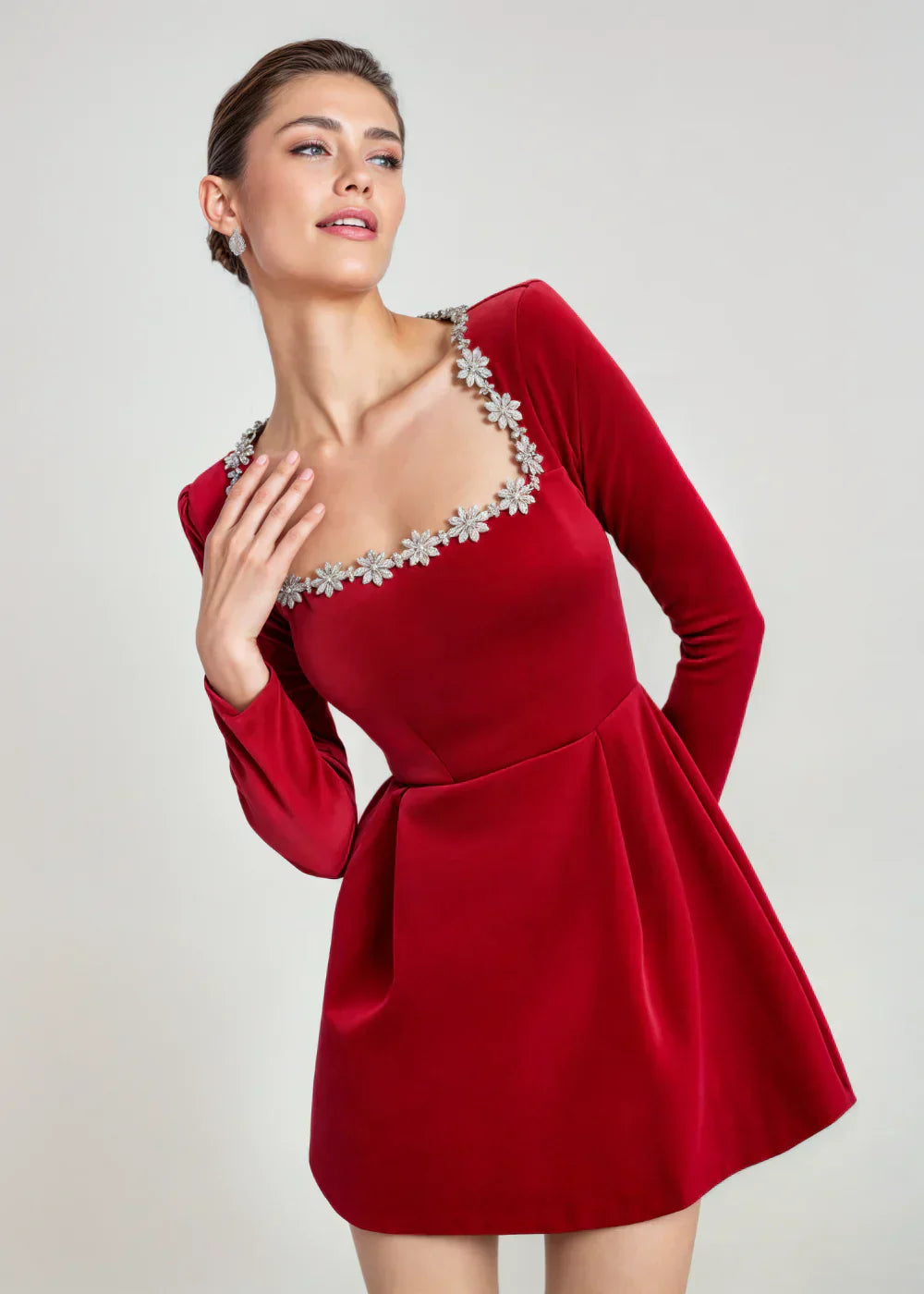 Maddy | Velvet Mini Dress