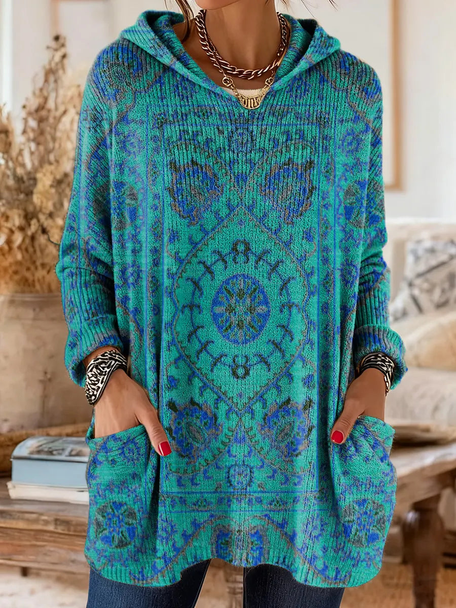 Andrea | Ethnic Print Hooded Tunic