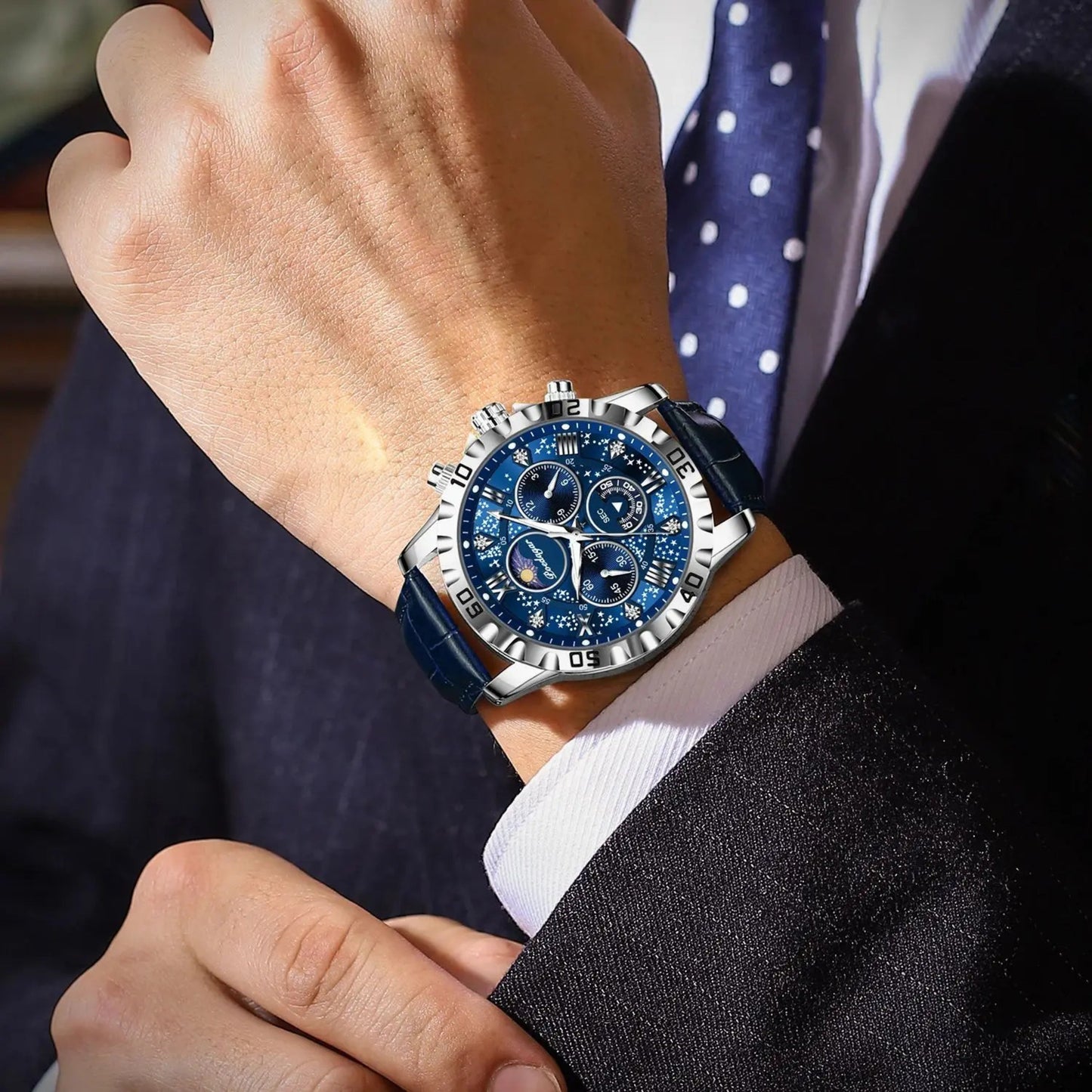 Military Inspired Metal Strap Wrist Watch