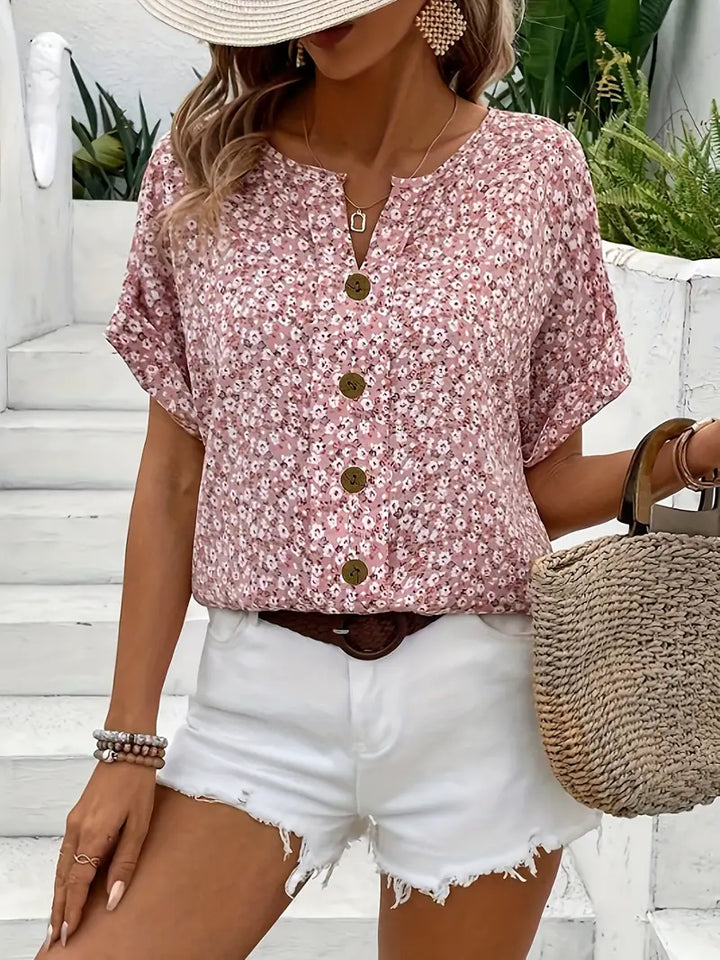 Estelle | Elegant Floral Print Blouse