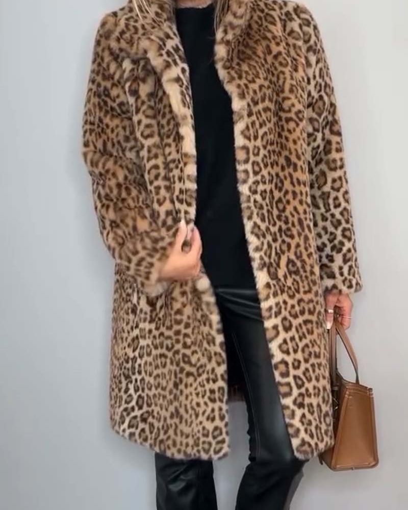 Leosa | Soft Long Leopard Coat