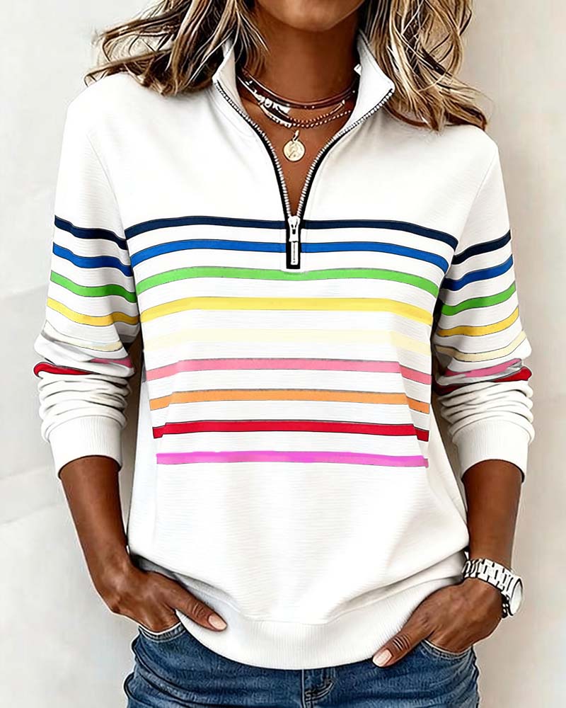 Nicole | Striped Casual Knit Sweater