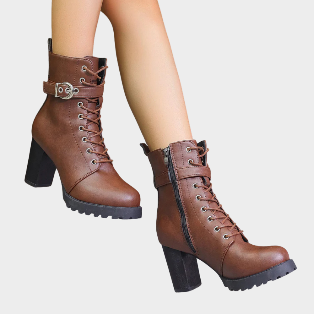 Marit | Flared Heel Ankle Boots