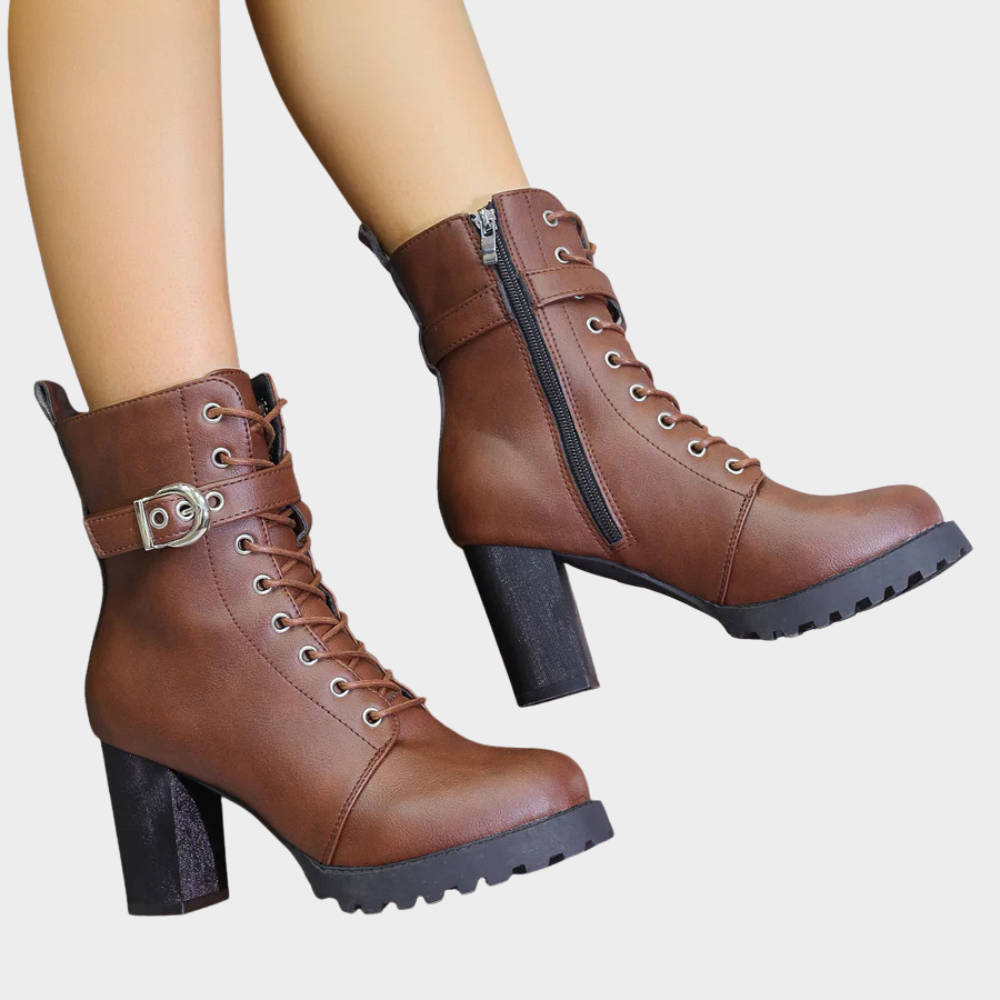 Marit | Flared Heel Ankle Boots