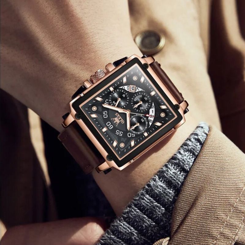 Square Dial Wrist Watch