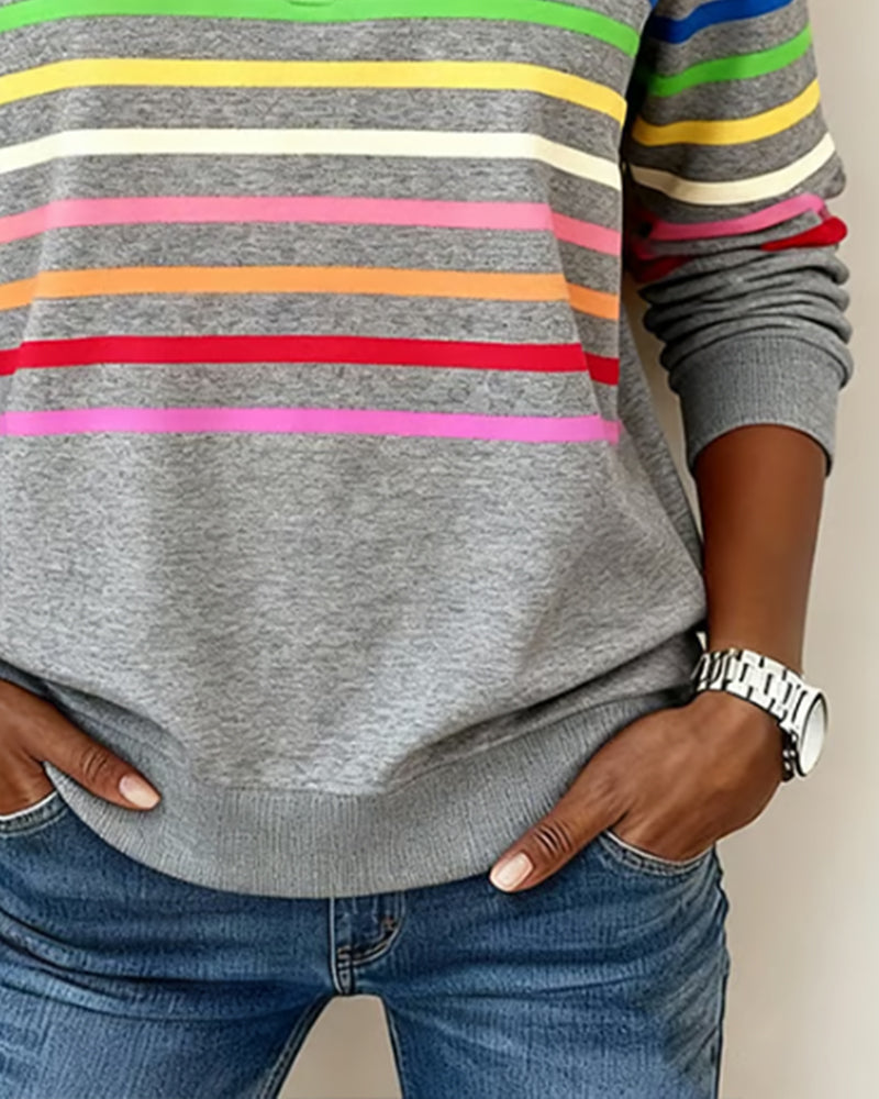 Nicole | Striped Casual Knit Sweater