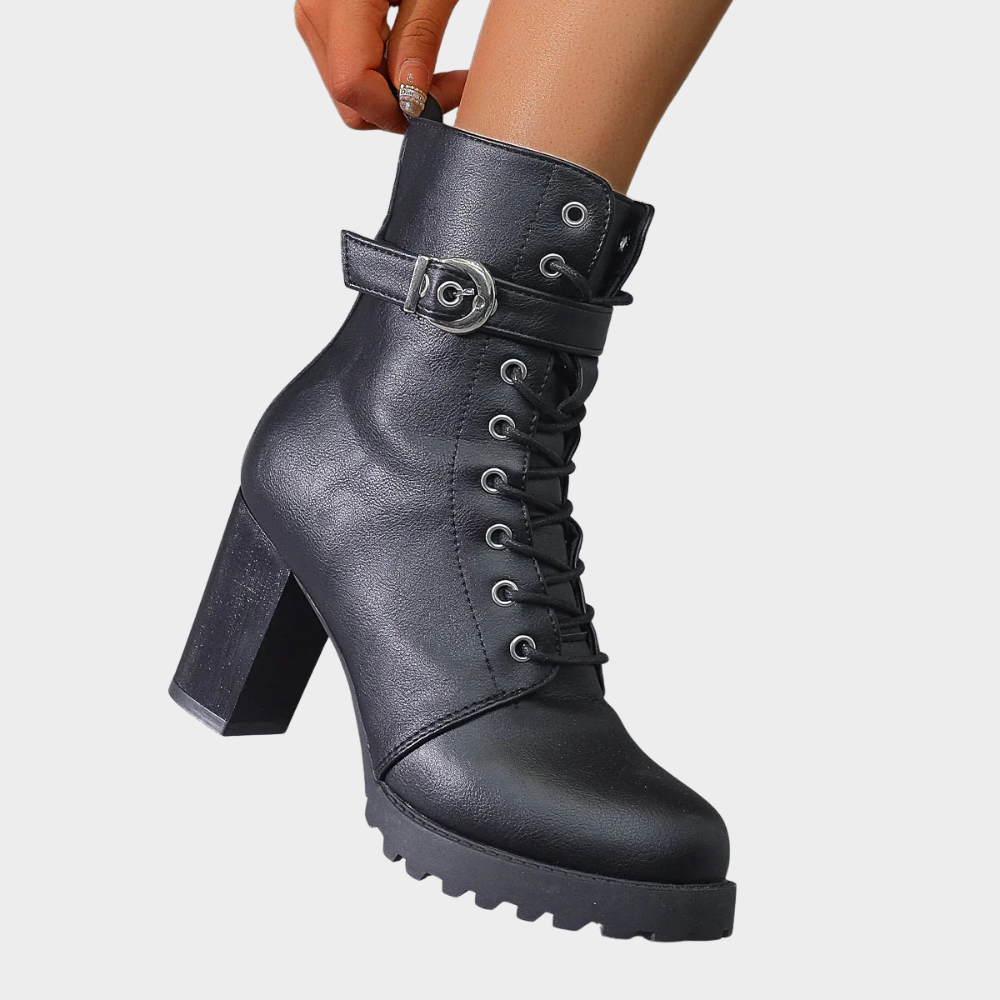 Marit | Flared Heel Ankle Boots