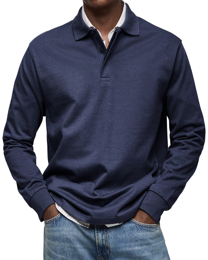 Jason | Refined Comfort Long-Sleeve Polo