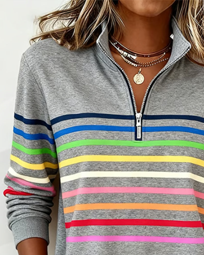 Nicole | Striped Casual Knit Sweater