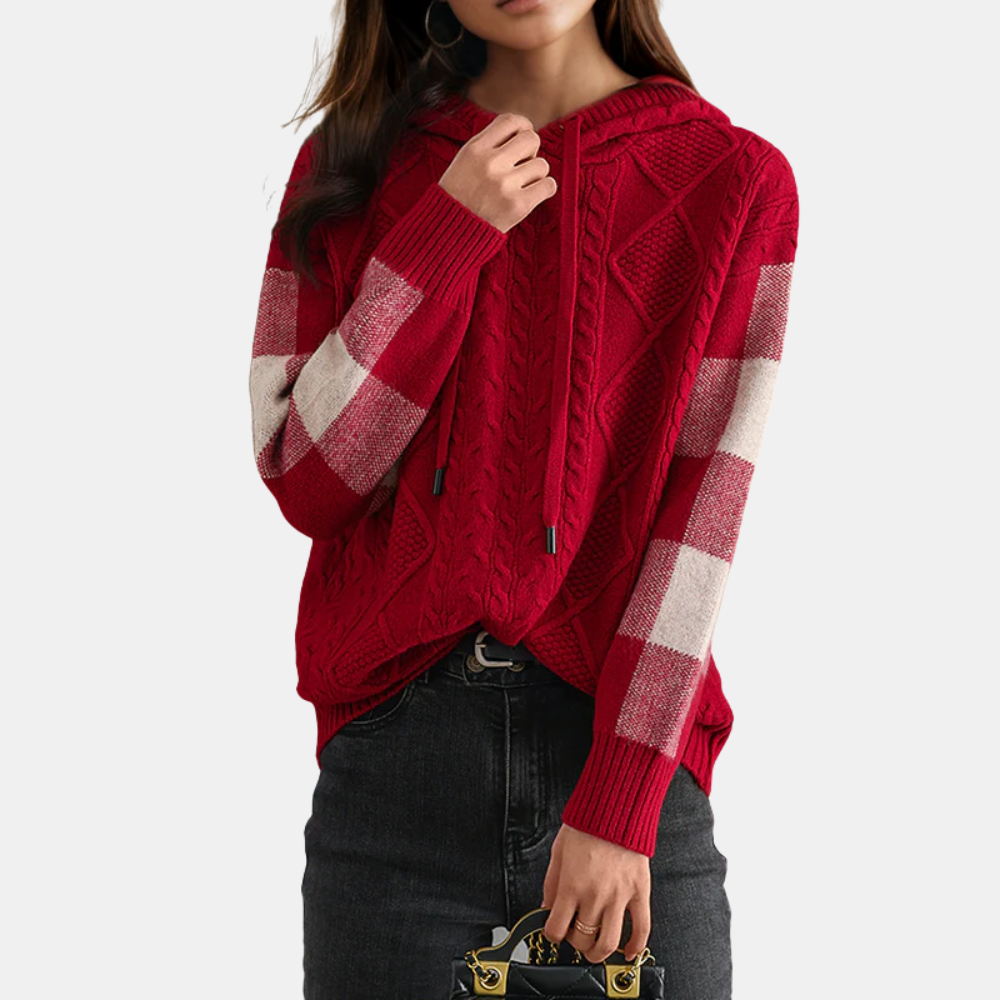 Babs | Cable Knit Hoodie Sweater