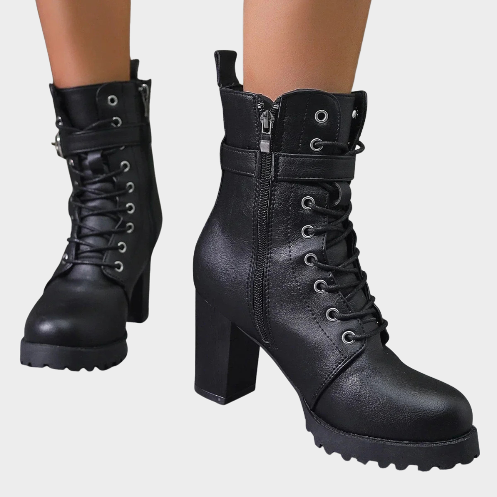 Marit | Flared Heel Ankle Boots