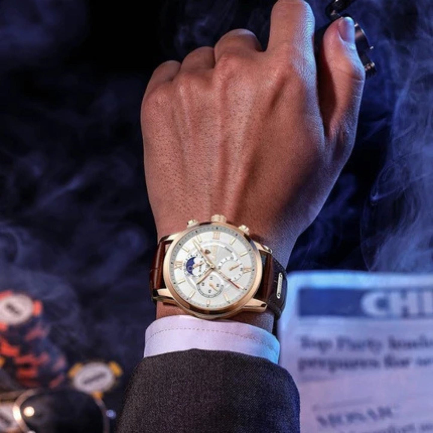 Moon Phase Sports Watch