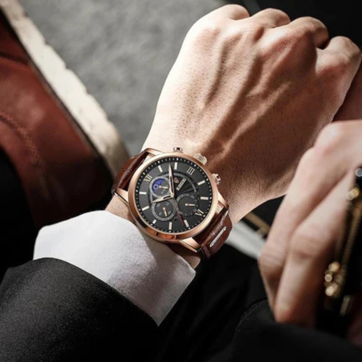 Moon Phase Sports Watch