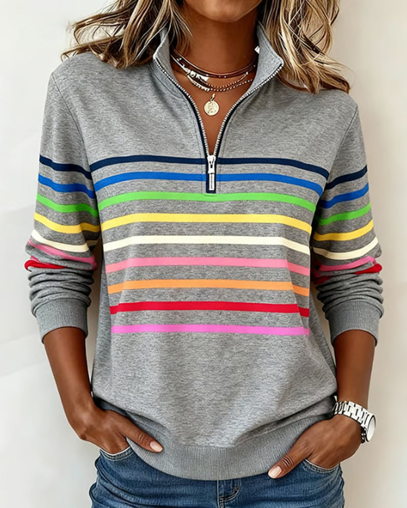 Nicole | Striped Casual Knit Sweater