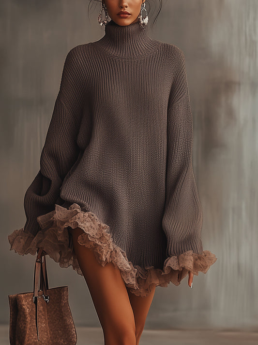 Hetty | Romantic Ruffled Sweater Dress