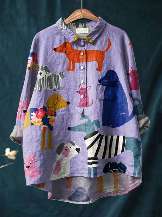 Marlo | Colourful Pups Shirt