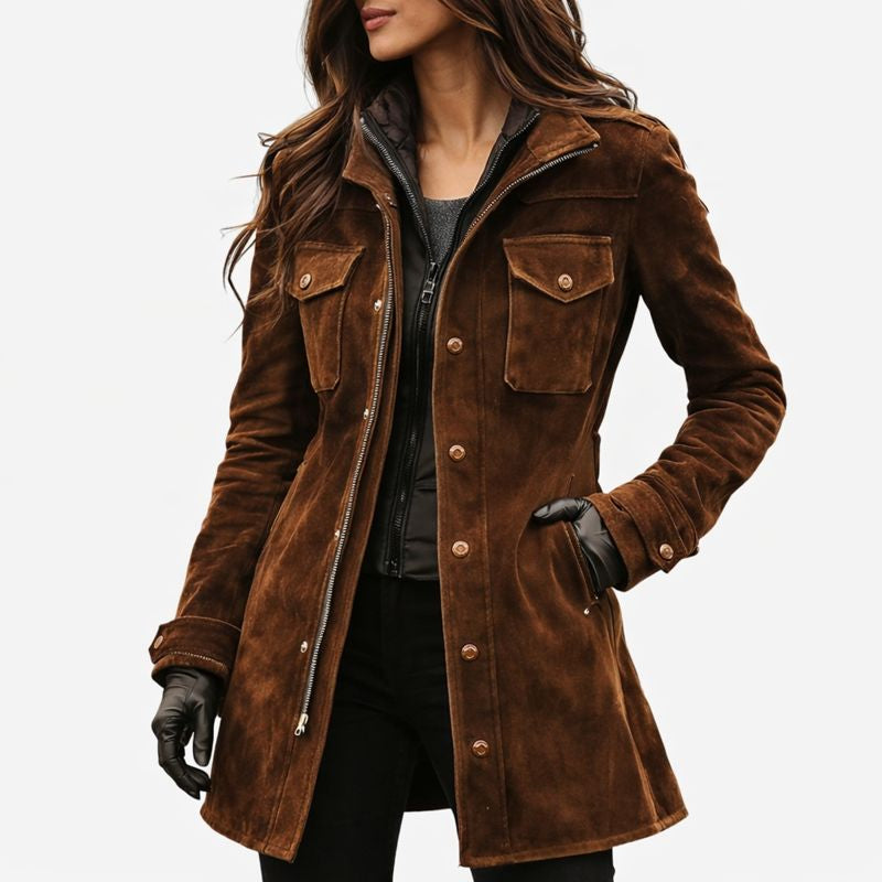 Valérie | Soft Suede Winter Coat