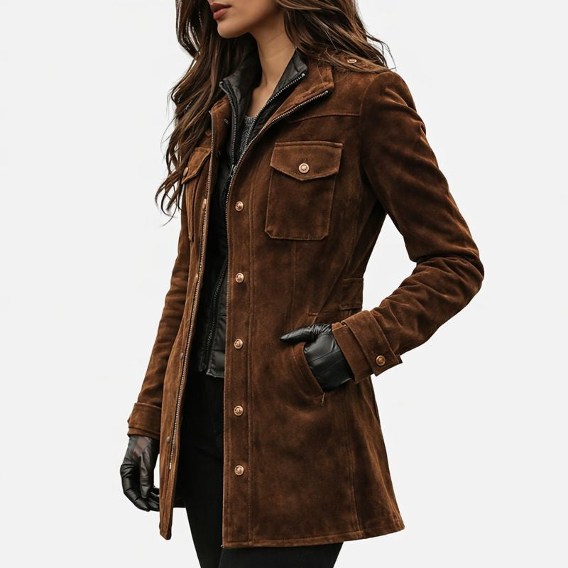 Valérie | Soft Suede Winter Coat