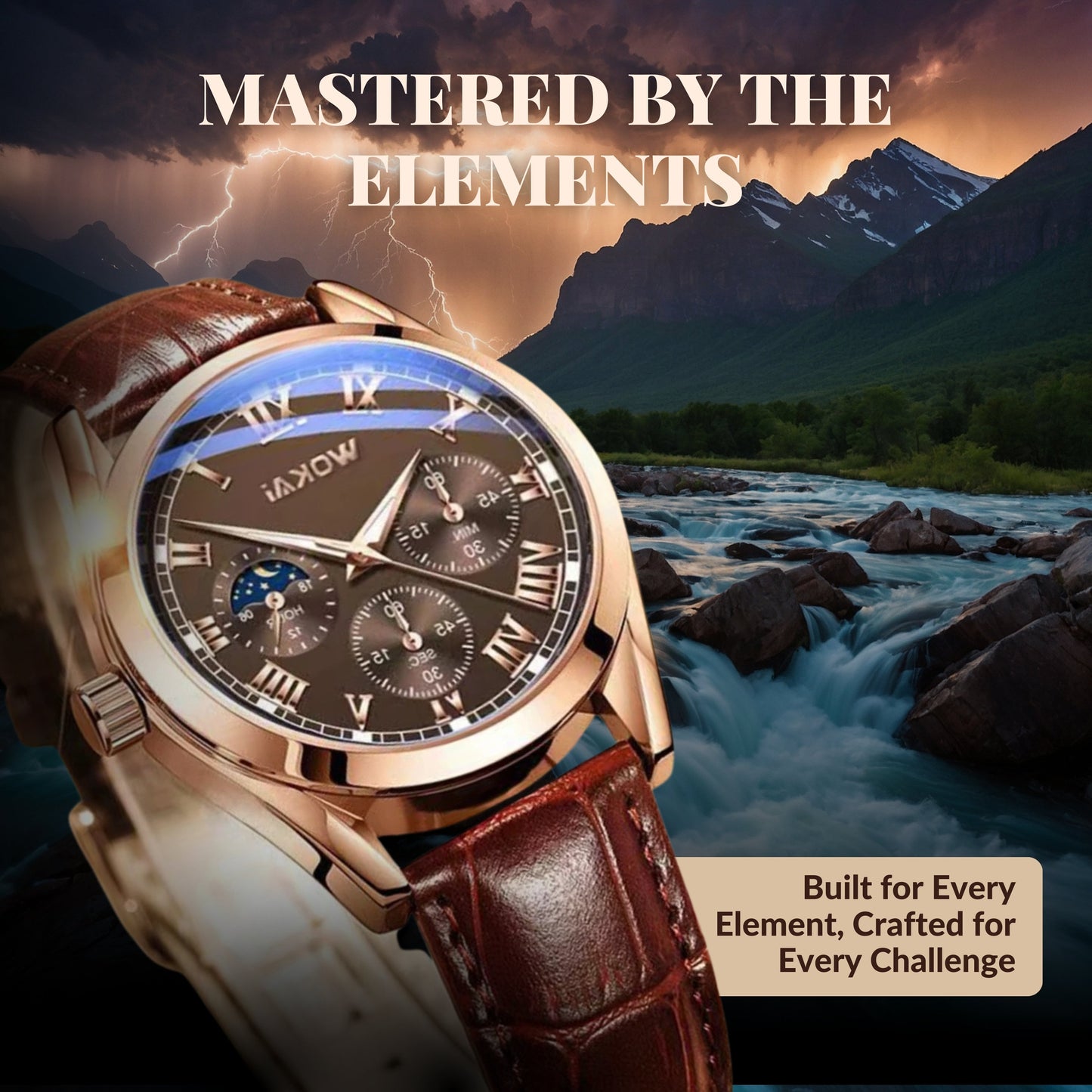 Aesthetic Bold Military Inspired Wrist Watch