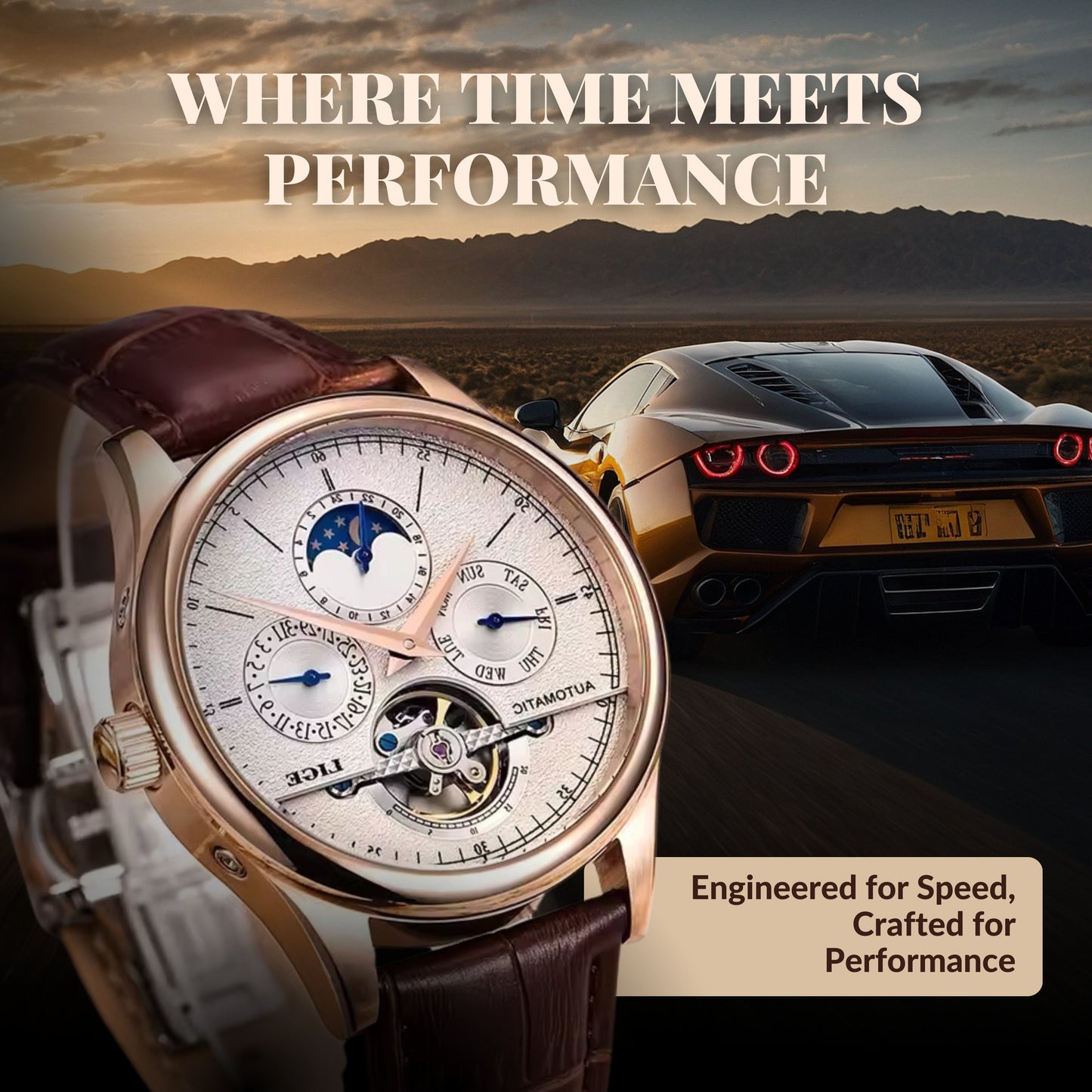 Luxury Rugged Automatic Wrist Watch