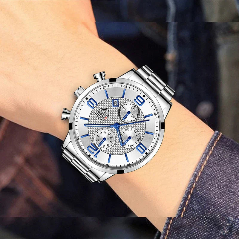 Executive Stainless Steel Wrist Watch