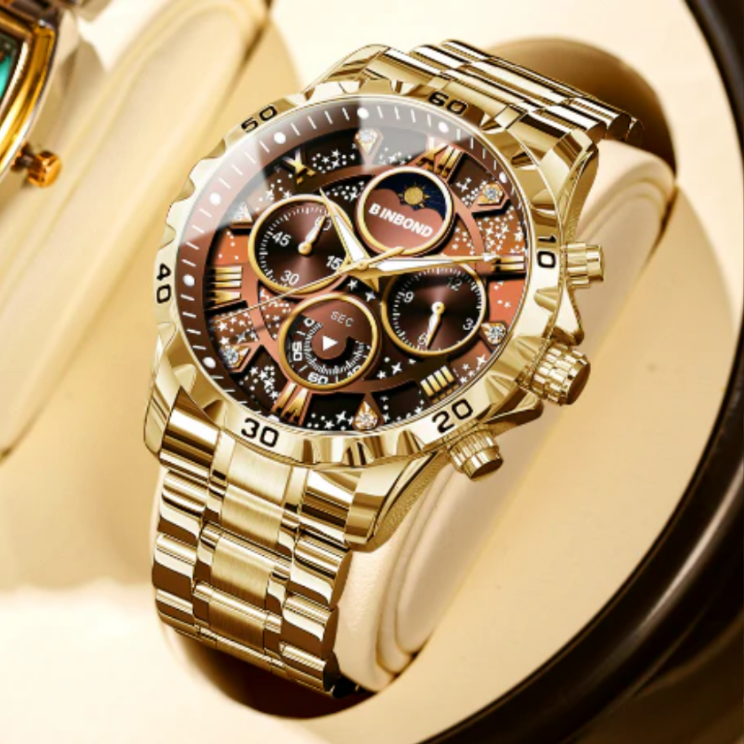 Military Inspired Metal Strap Wrist Watch