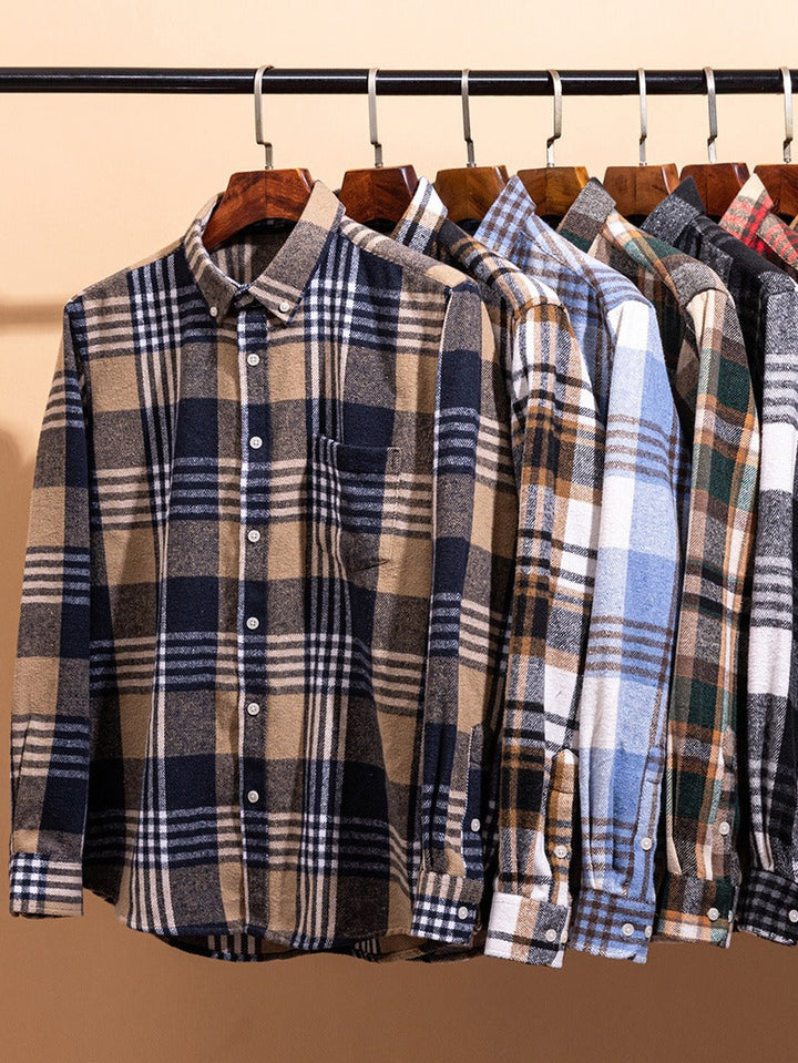 Dave | Kasner Long Sleeve Plaid Cotton Shirt