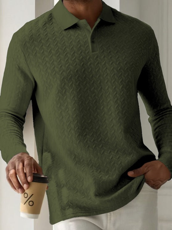 Harvey | Textured Polo Sweater