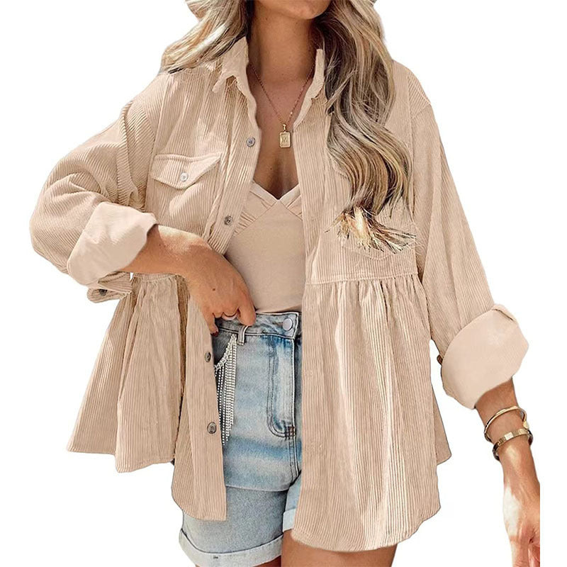 Caro | Vintage Long Sleeve Button Down OverSized Jacket