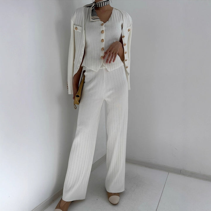 Lainey | Ribbed Knit Three Piece Set