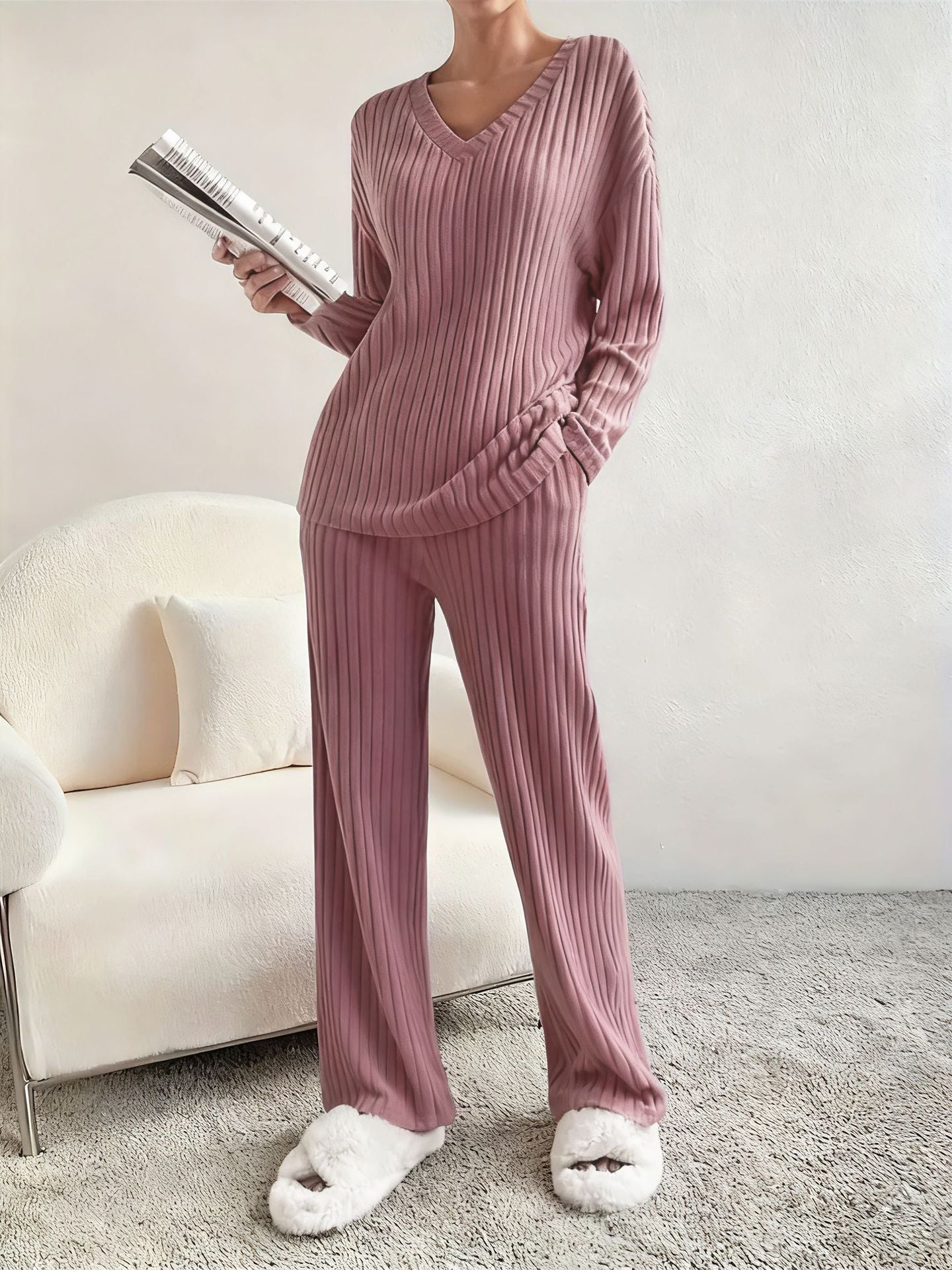Alora | V Neck Lounge Set