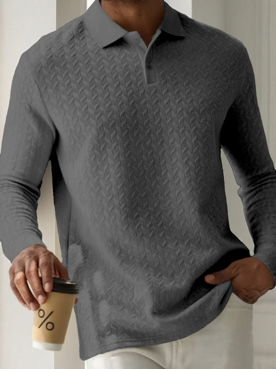Harvey | Textured Polo Sweater