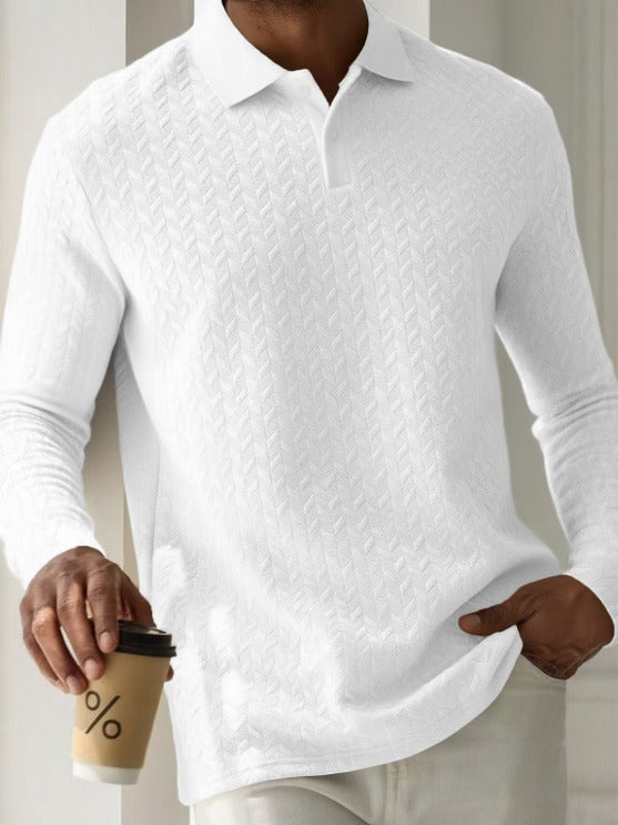 Harvey | Textured Polo Sweater