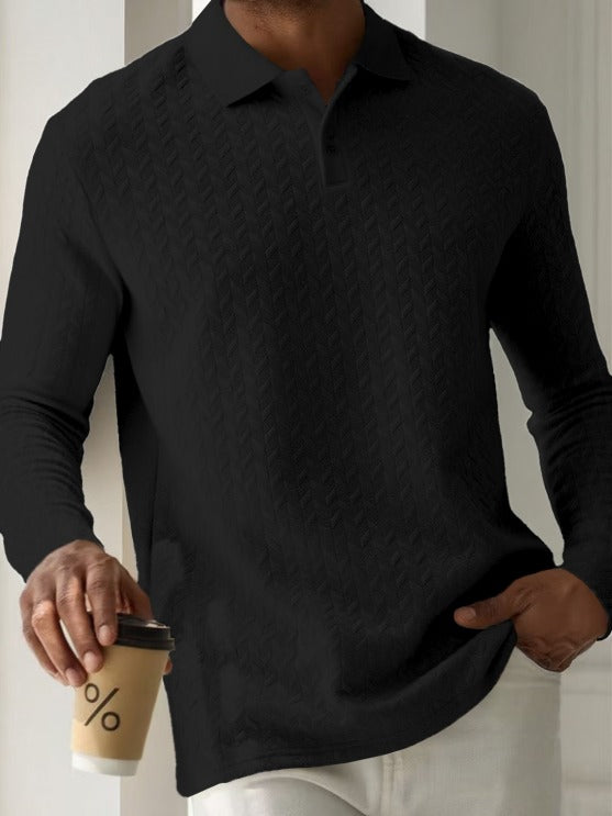 Harvey | Textured Polo Sweater