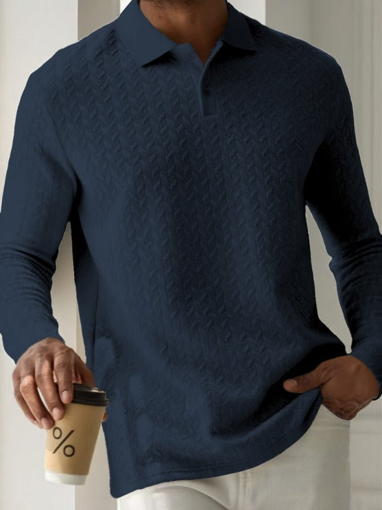 Harvey | Textured Polo Sweater