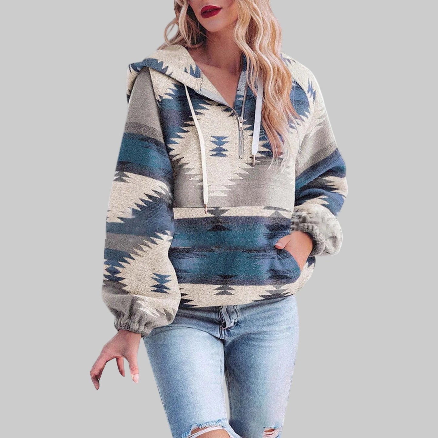 Sidse | Comfortable OverSized Zip-Up Hoodie with Long Sleeves