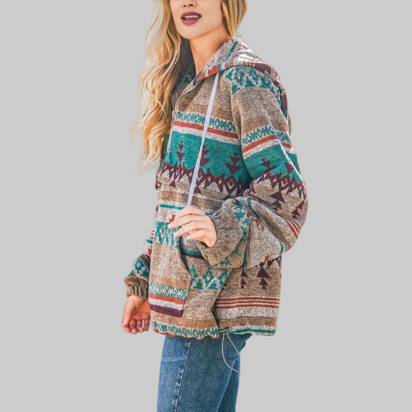 Sidse | Comfortable OverSized Zip-Up Hoodie with Long Sleeves