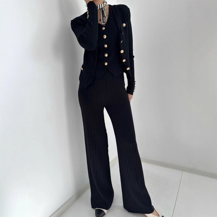 Lainey | Ribbed Knit Three Piece Set