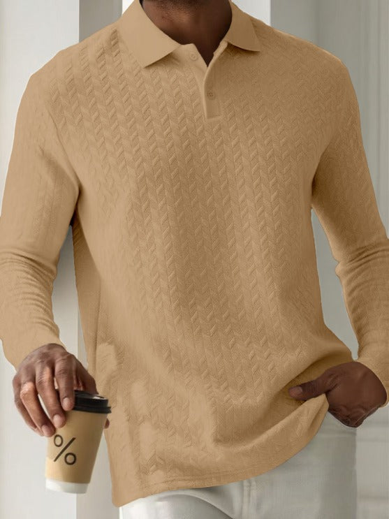 Harvey | Textured Polo Sweater