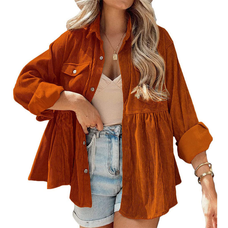 Caro | Vintage Long Sleeve Button Down OverSized Jacket