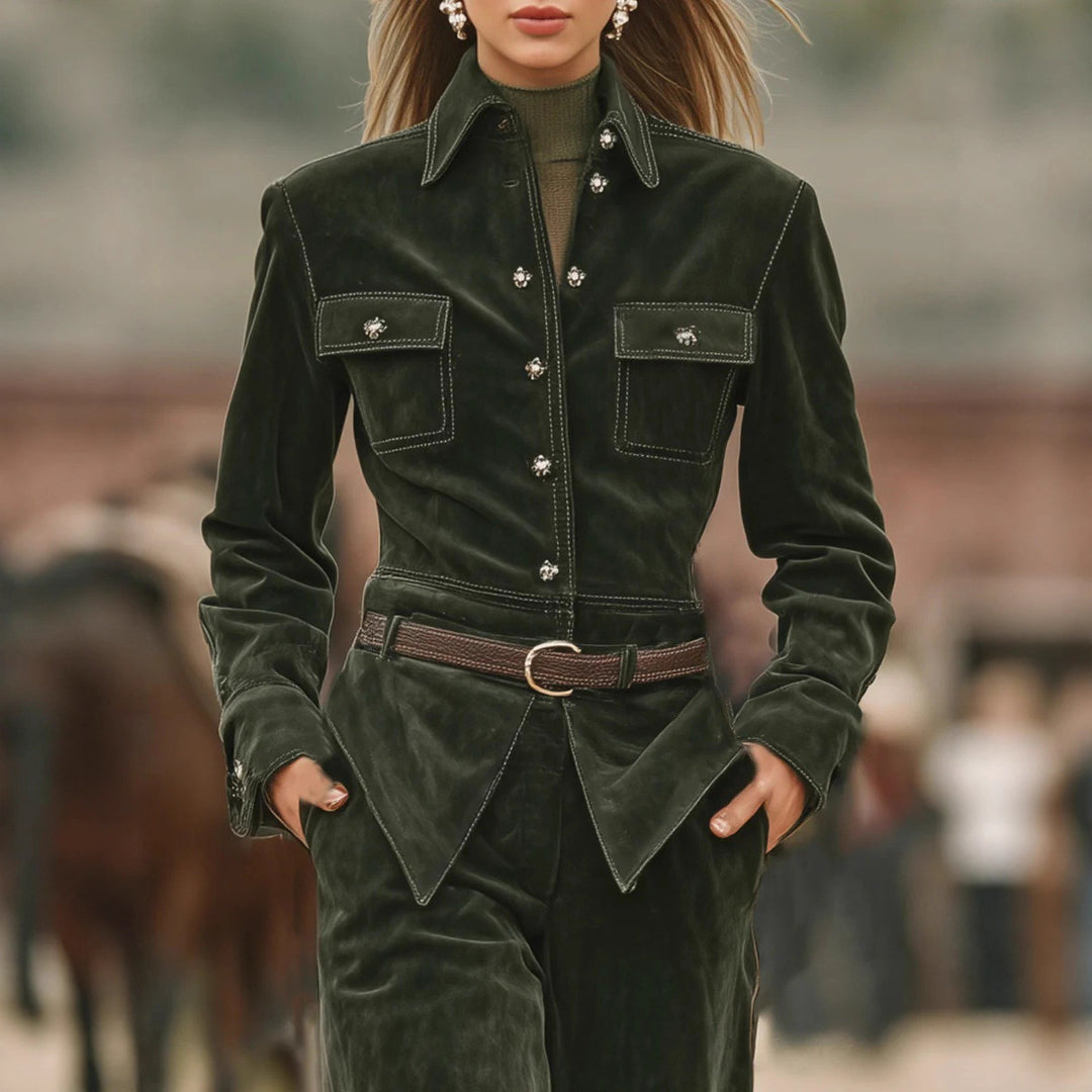 Solana | Elegant Corduroy Matching Set