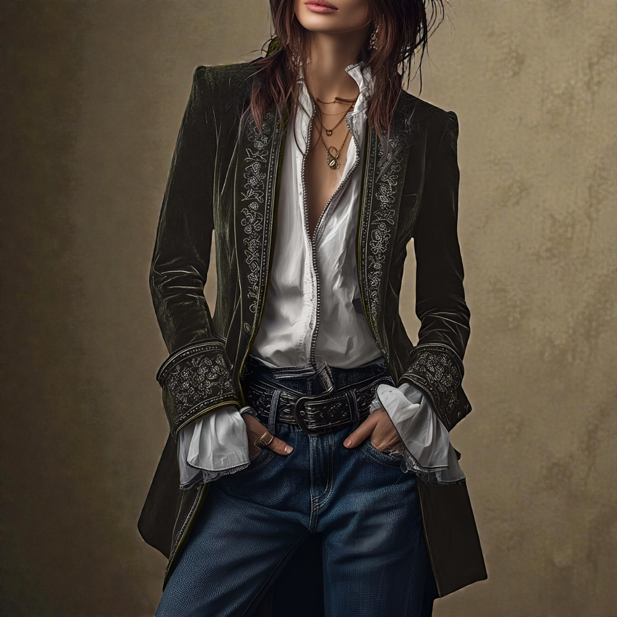 Emely | Women’s Velvet Blazer Jacket